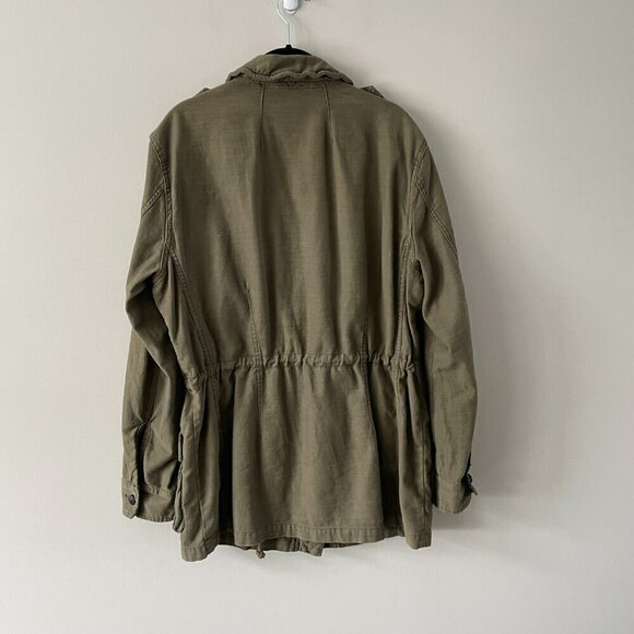 Free People Not Your Brothers Surplus Utility Military Jacket Olive Green Medium - Picture 3 of 9